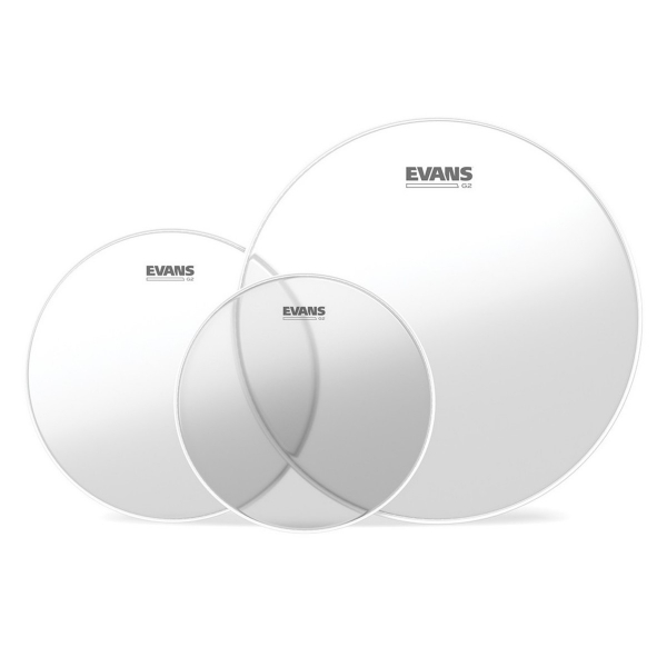 Evans G2 Tompack, Clear, Rock (10 inch, 12 inch, 16 inch) ETP-G2CLR-R